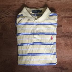 Yellow Collared Short Sleeve Shirt